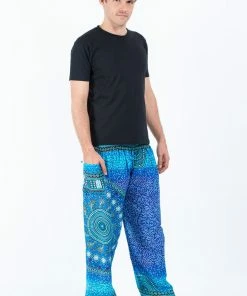 HaremPants.com Tribal Chakras Men's Harem Pants In Blue