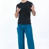 HaremPants.com Solid Color Men's Harem Pants In Aqua Blue