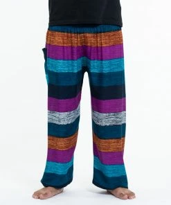 HaremPants.com Boho Blue Striped Men's Harem Pants