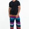 HaremPants.com Boho Blue Striped Men's Harem Pants