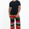 HaremPants.com Boho Green Striped Men's Harem Pants