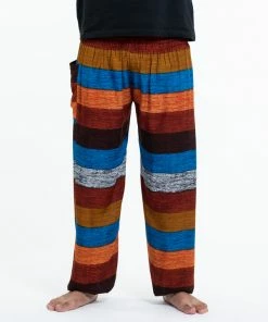 HaremPants.com Boho Rust Striped Men's Harem Pants