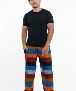 HaremPants.com Boho Rust Striped Men's Harem Pants