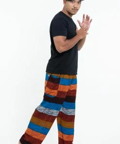 HaremPants.com Boho Rust Striped Men's Harem Pants