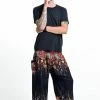 HaremPants.com Floral Men's Harem Pants In Black