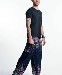 HaremPants.com Floral Men's Harem Pants In Blue