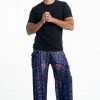 HaremPants.com Peacock Feathers Men's Harem Pants In Blue