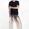 HaremPants.com Peacock Feathers Men's Harem Pants In White