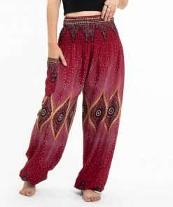 HaremPants.com Diamond Peacock Men's Harem Pants In Red