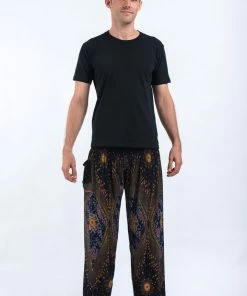 HaremPants.com Peacock Eye Men's Harem Pants In Black