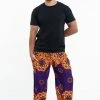 HaremPants.com Lotus Mandalas Men's Harem Pants In Purple