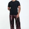HaremPants.com Paisley Feathers Men's Harem Pants In Black