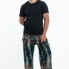 HaremPants.com Paisley Feathers Men's Harem Pants In Green 2 HaremPants.com Paisley Feathers Men's Harem Pants In Green