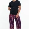 HaremPants.com Paisley Feathers Men's Harem Pants In Purple