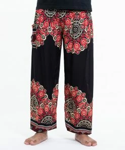 HaremPants.com Peony Mandalas Men's Harem Pants In Black