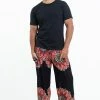 HaremPants.com Peony Mandalas Men's Harem Pants In Black