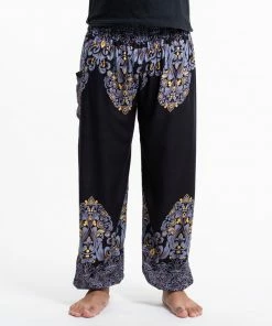 HaremPants.com Floral Vines Men's Harem Pants In Black
