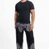 HaremPants.com Floral Vines Men's Harem Pants In Black 1 HaremPants.com Floral Vines Men's Harem Pants In Black