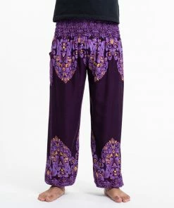 HaremPants.com Floral Vines Men's Harem Pants In Purple