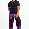 HaremPants.com Floral Vines Men's Harem Pants In Purple