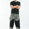 HaremPants.com Floral Mandalas Men's Harem Pants In Black