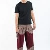 HaremPants.com Floral Mandalas Men's Harem Pants In Maroon