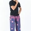 HaremPants.com Mandala Elephant Men's Elephant Pants In Blue