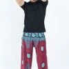 HaremPants.com Mandala Elephant Men's Elephant Pants In Red