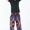 HaremPants.com Peacock Elephant Men's Elephant Pants In Purple
