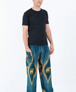 HaremPants.com Peacock Elephant Men's Elephant Pants In Turquoise 9 HaremPants.com Peacock Elephant Men's Elephant Pants In Turquoise