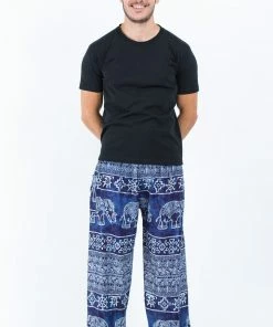HaremPants.com Marble Elephant Men's Elephant Pants In Blue 9 HaremPants.com Marble Elephant Men's Elephant Pants In Blue