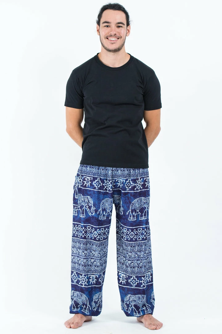 HaremPants.com Marble Elephant Men's Elephant Pants In Blue 6 HaremPants.com Marble Elephant Men's Elephant Pants In Blue