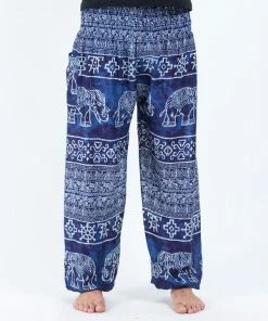 HaremPants.com Marble Elephant Men's Elephant Pants In Blue 7 HaremPants.com Marble Elephant Men's Elephant Pants In Blue