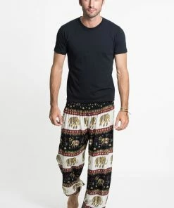 HaremPants.com Elephant Bliss Men's Elephant Pants In Black