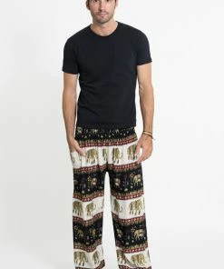 HaremPants.com Elephant Bliss Men's Elephant Pants In Black