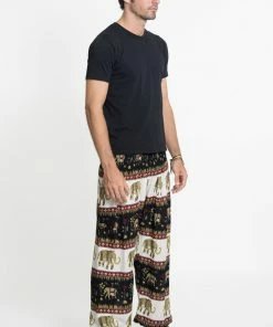 HaremPants.com Elephant Bliss Men's Elephant Pants In Black