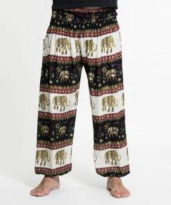 HaremPants.com Elephant Bliss Men's Elephant Pants In Black