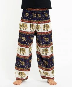 HaremPants.com Elephant Bliss Men's Elephant Pants In Navy