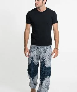 HaremPants.com Marble Mandalas Men's Harem Pants In Indigo