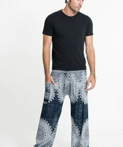HaremPants.com Marble Mandalas Men's Harem Pants In Indigo