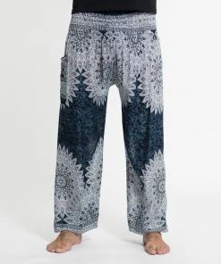 HaremPants.com Marble Mandalas Men's Harem Pants In Indigo