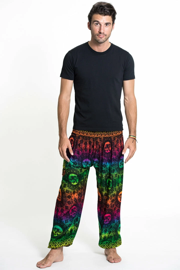 HaremPants.com Rainbow Elephant Men's Elephant Pants In Green 3 HaremPants.com Rainbow Elephant Men's Elephant Pants In Green