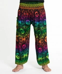 HaremPants.com Rainbow Elephant Men's Elephant Pants In Green