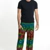 HaremPants.com Rainbow Elephant Men's Elephant Pants In Orange