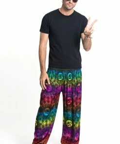 HaremPants.com Rainbow Elephant Men's Elephant Pants In Purple