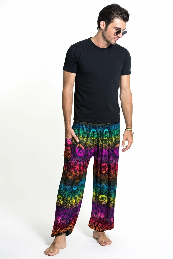 HaremPants.com Rainbow Elephant Men's Elephant Pants In Purple 5 HaremPants.com Rainbow Elephant Men's Elephant Pants In Purple
