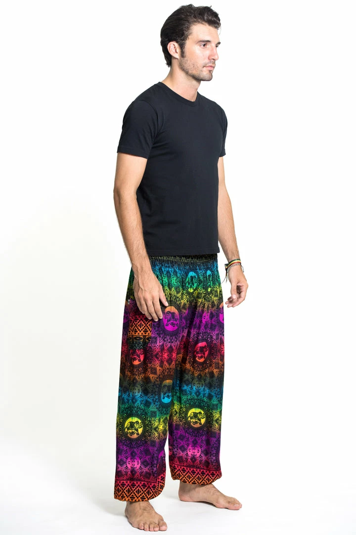 HaremPants.com Rainbow Elephant Men's Elephant Pants In Purple 6 HaremPants.com Rainbow Elephant Men's Elephant Pants In Purple