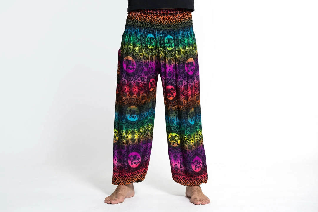 HaremPants.com Rainbow Elephant Men's Elephant Pants In Purple 4 HaremPants.com Rainbow Elephant Men's Elephant Pants In Purple