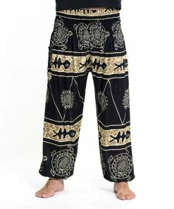 HaremPants.com Turtle Print Men's Harem Pants In Gold