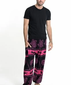 HaremPants.com Turtle Print Men's Harem Pants In Pink